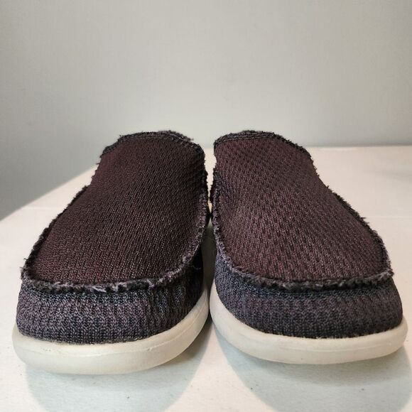 CROCS Santa Cruz Distressed Edge Black Canvas Slip-on Loafer Shoes Men's Size 7 - Picture 4 of 12